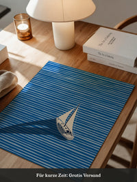 Segelboot Blaue Linien Schatten