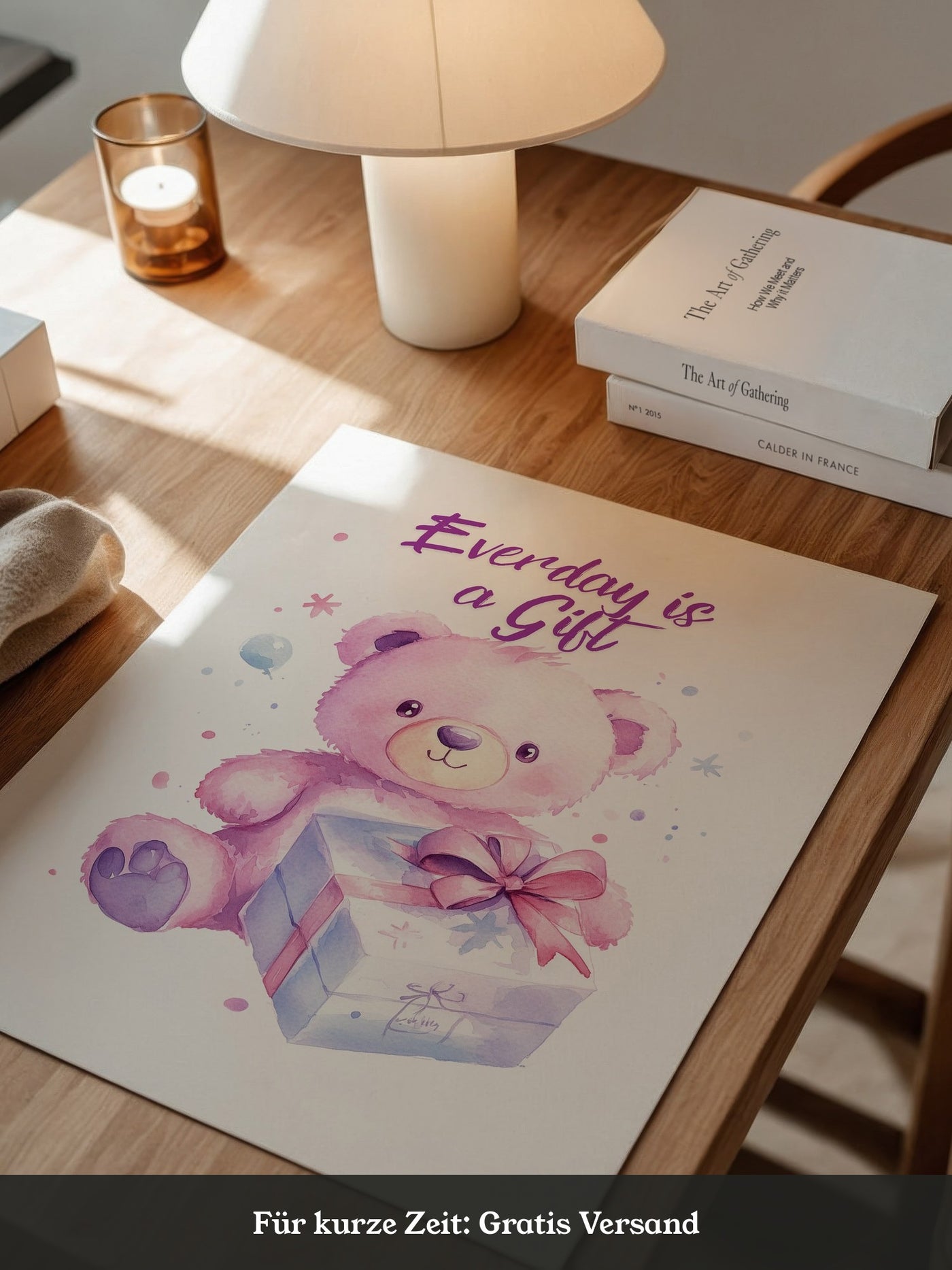 Rosa Teddy Pastell Geschenk