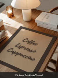 Kaffeegenuss Schriftart Braun