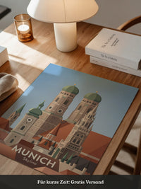 München Skyline Pastellfarben