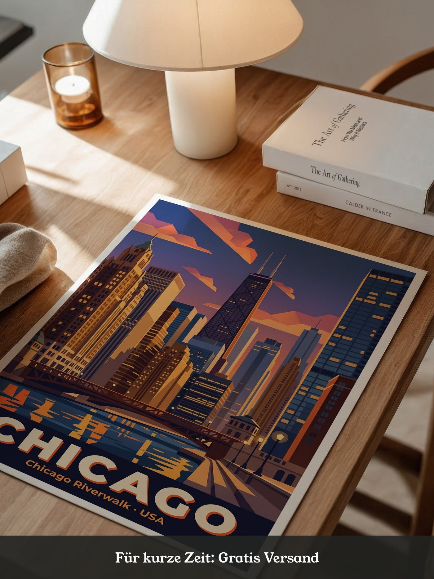 Chicago Skyline Retro Stil