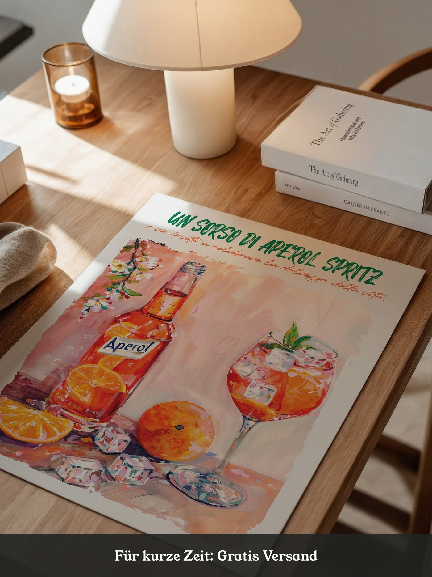 Aperol Orangen Spritz Aquarell
