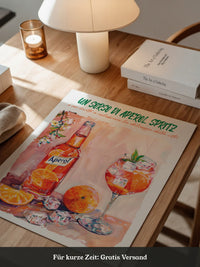Aperol Orangen Spritz Aquarell