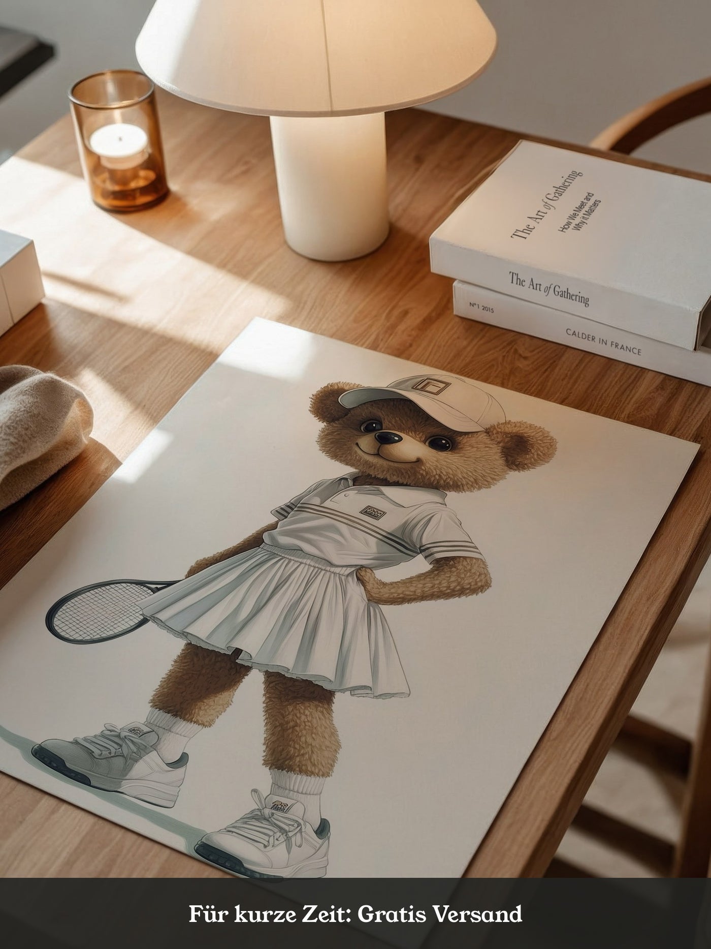 Teddybär Tennis Look Vintage