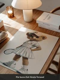 Teddybär Tennis Look Vintage