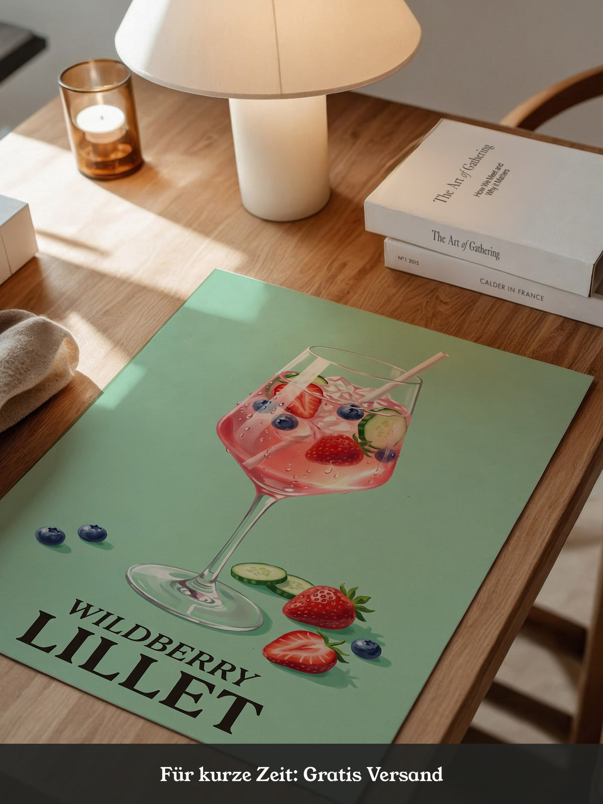 Wildbeeren Cocktail Aquarell