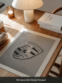 Porsche Emblem Silberränder
