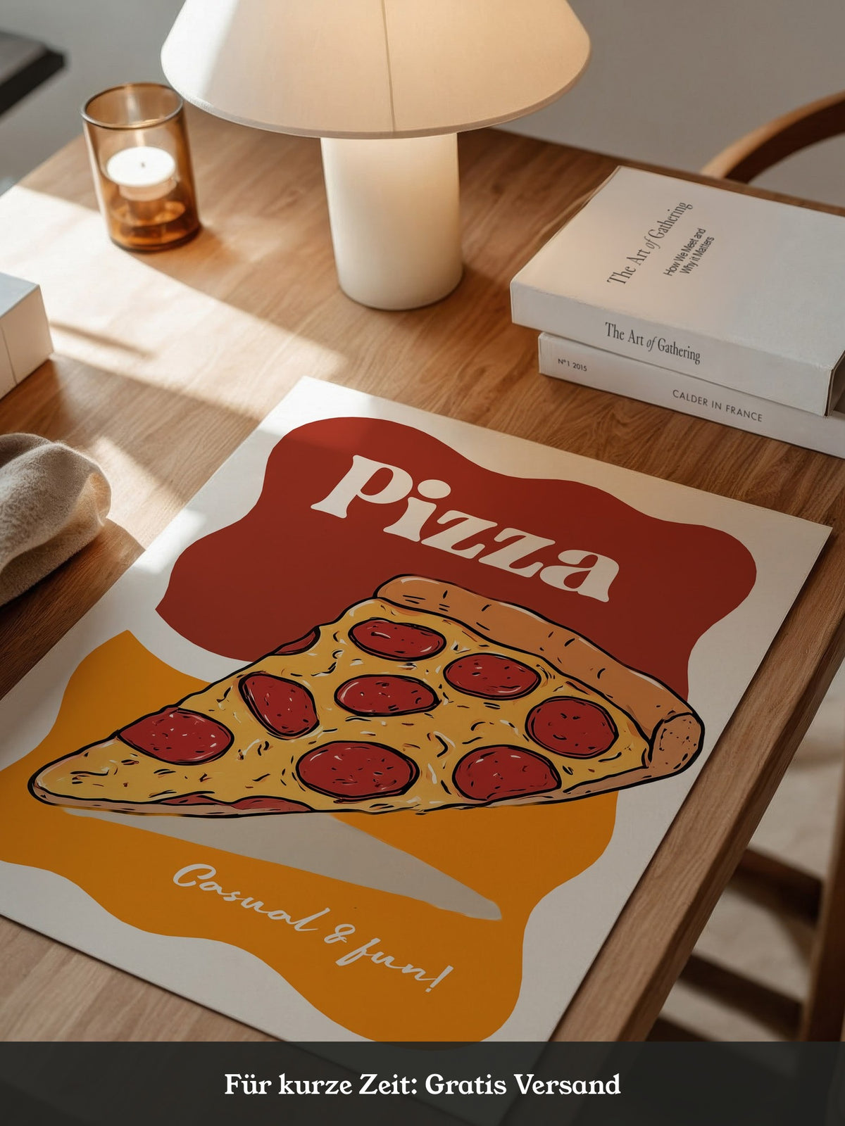 Pizza Stück Pop-Art