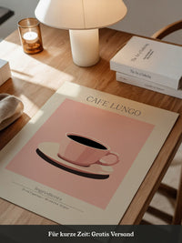 Kaffeetasse rosa minimalistisch