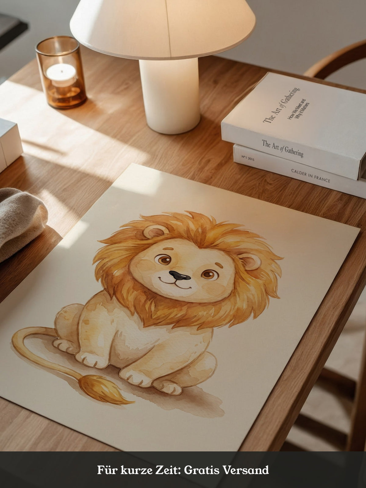 Löwe Niedlich Aquarell