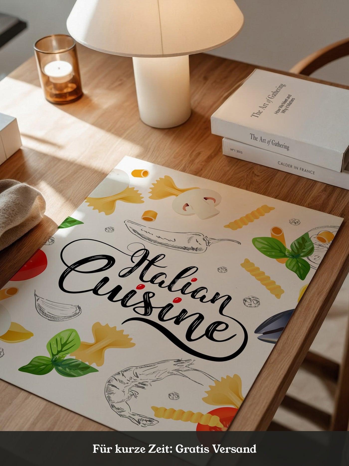 Italienische Zutaten Collage