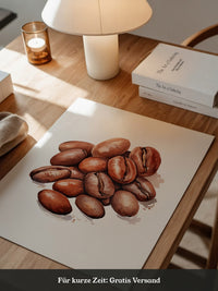 Kaffeebohnen Aquarell Braun