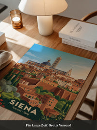 Siena Skyline Italien Vintage