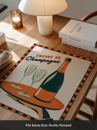 Champagner Tablett Retro Stil