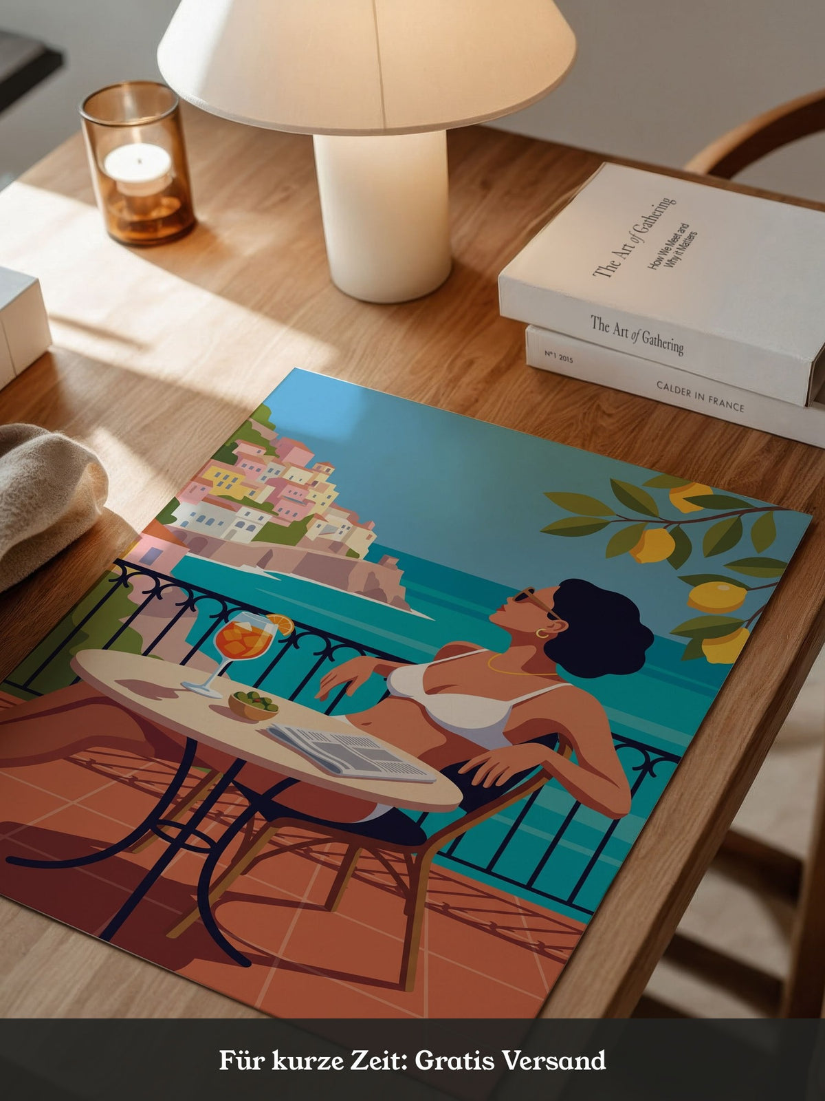 Frau Meer Aperitif Illustration