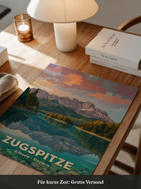 Zugspitze Bergsee Illustration