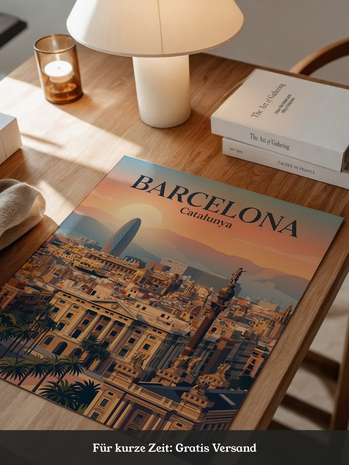 Barcelona Panorama Abendstimmung