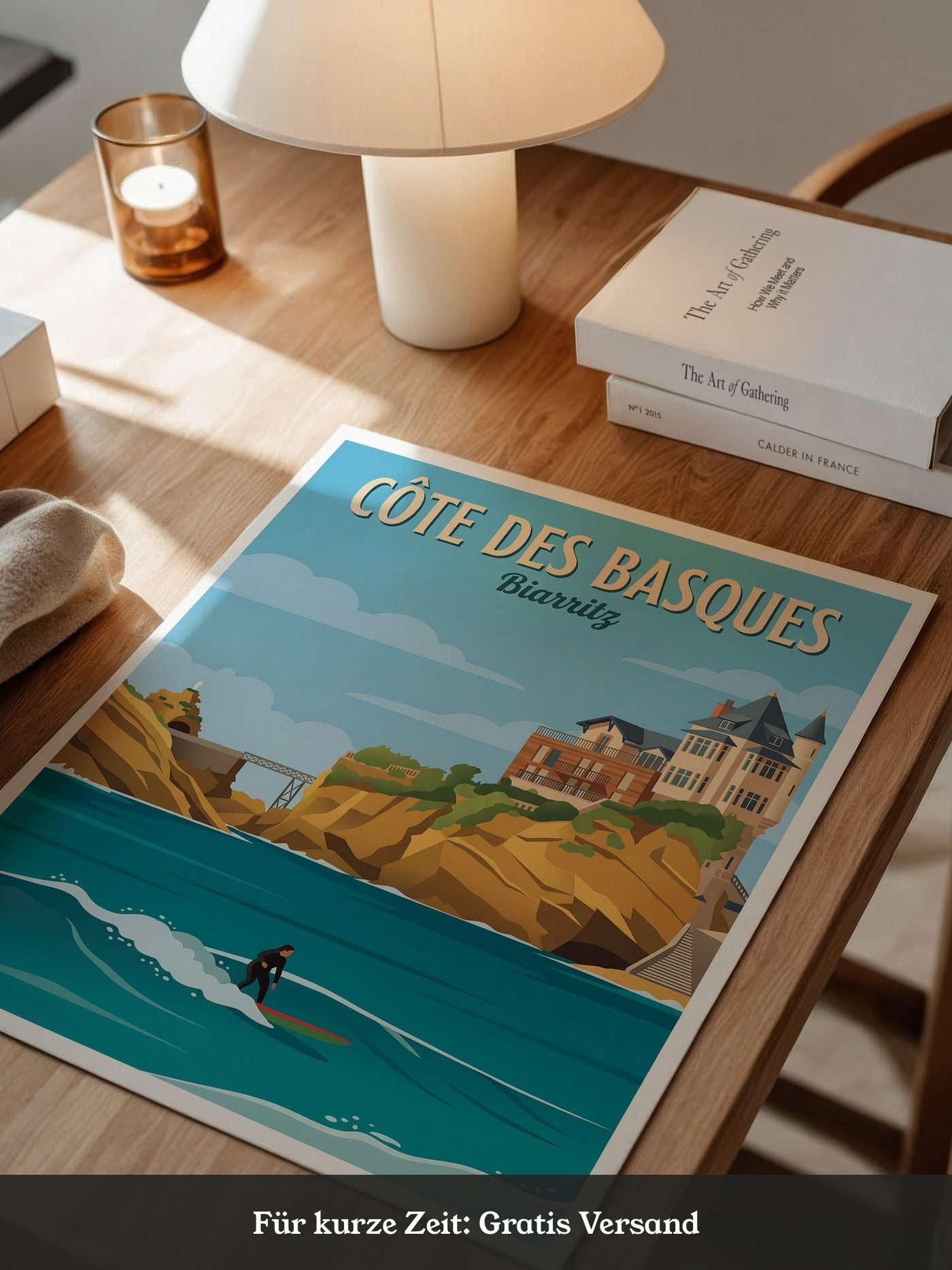 Biarritz Küste Surfer Retro-Stil