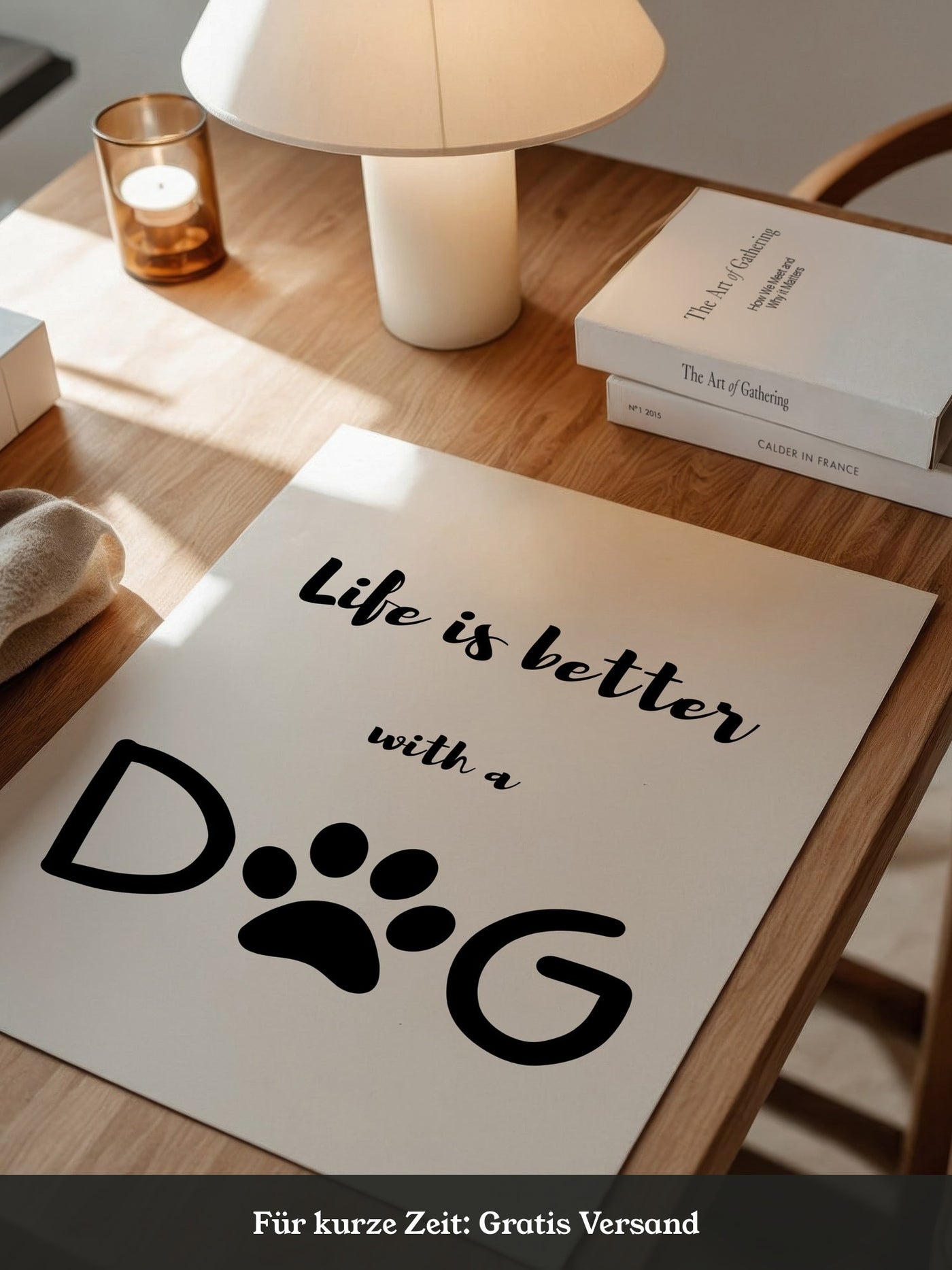 Hunde-Pfote Typografie Modern