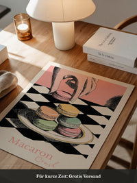 Pastell Macarons Schachbrett Stil