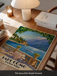 Lake Como Terrasse Sonnenlicht