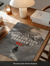 Bergsteiger Abstieg Schwarzweiß