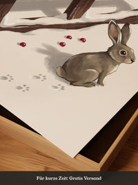 Hase im Schnee Illustration