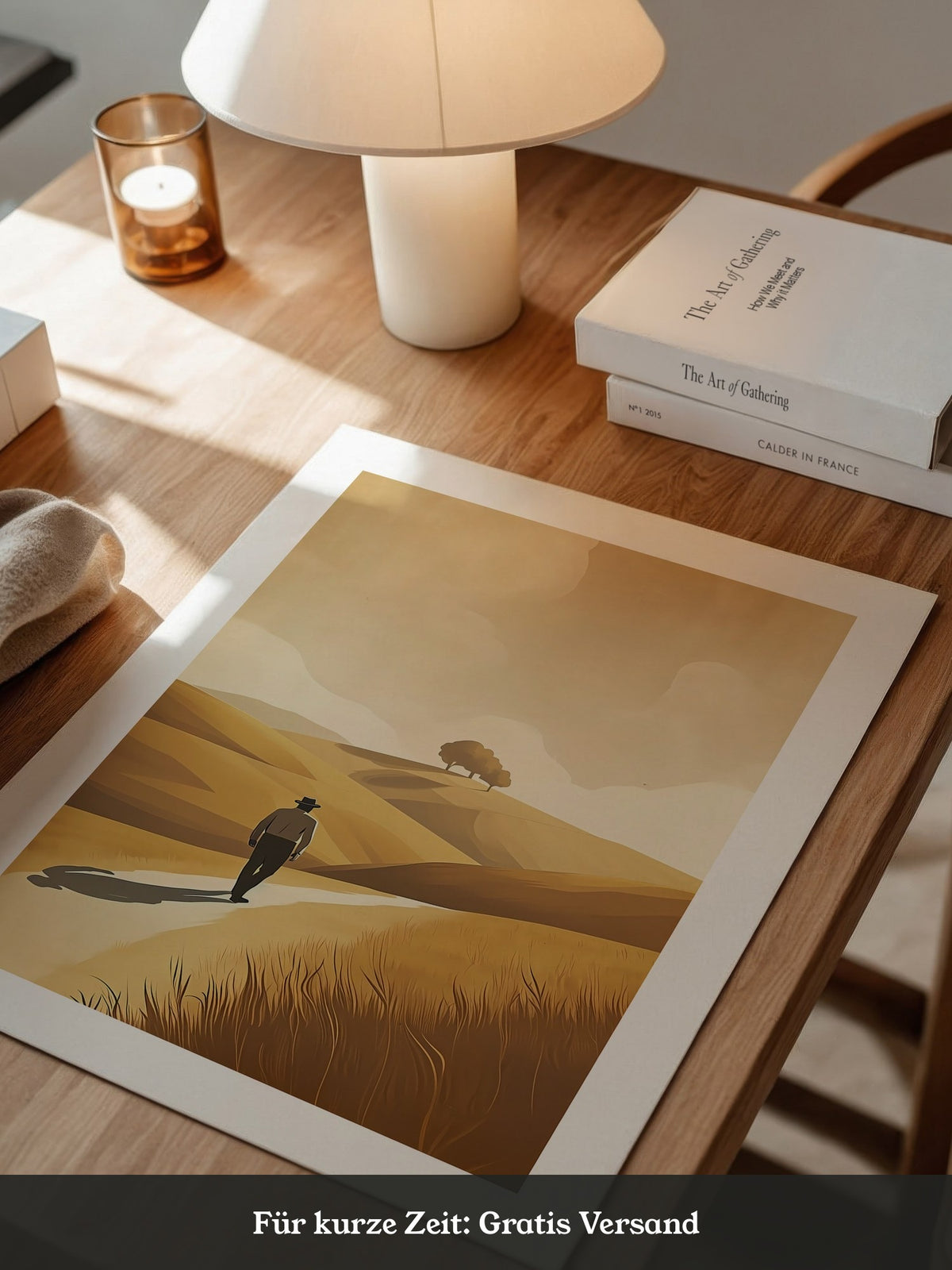 Wanderer in goldener Stille