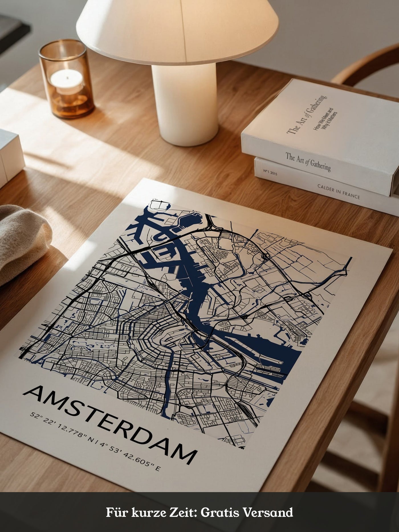Amsterdam Stadtplan minimalistisch