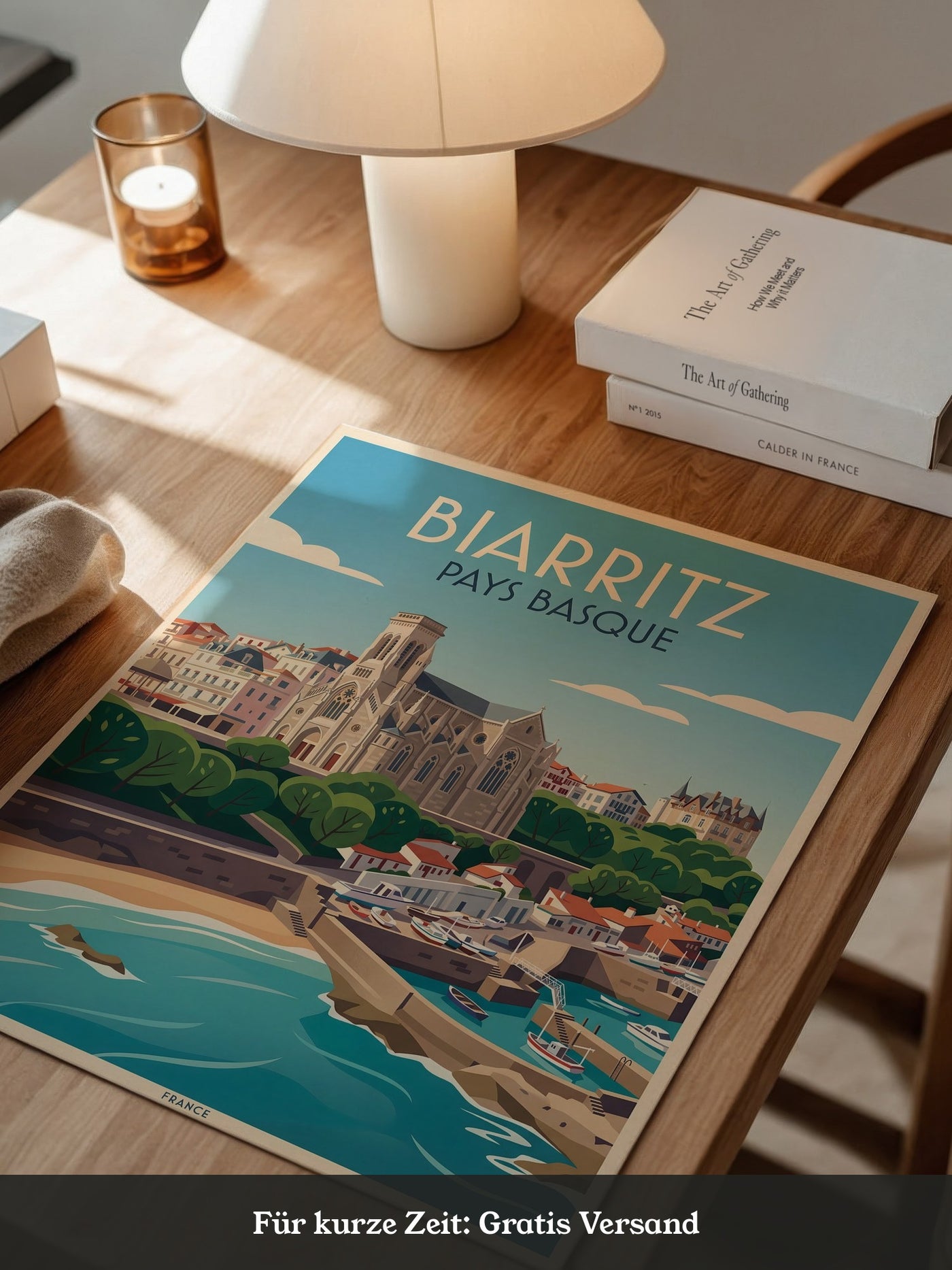 Biarritz Küste Retro-Stil