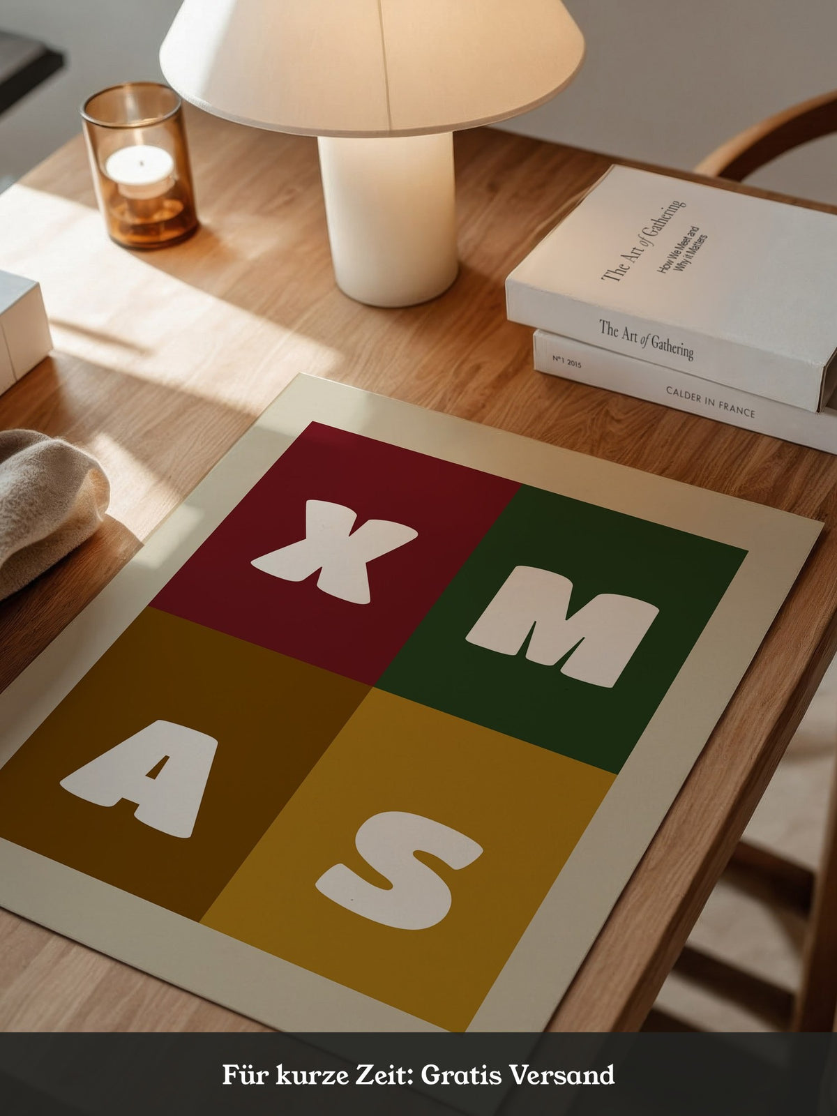 XMAS Buchstaben Retrofarben