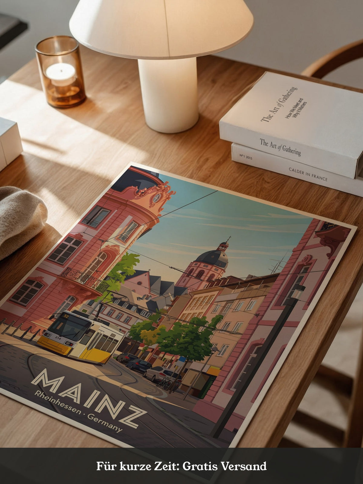 Mainz Stadtbild Pastellfarben