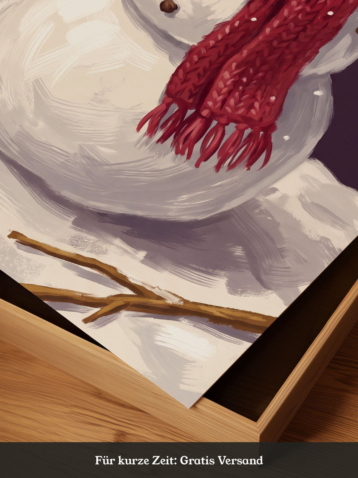 Schneemann Winter Rot