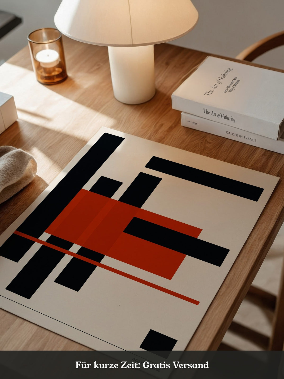 Geometrie Rot Schwarz Kontrast