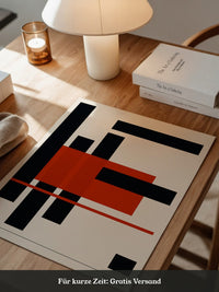 Geometrie Rot Schwarz Kontrast