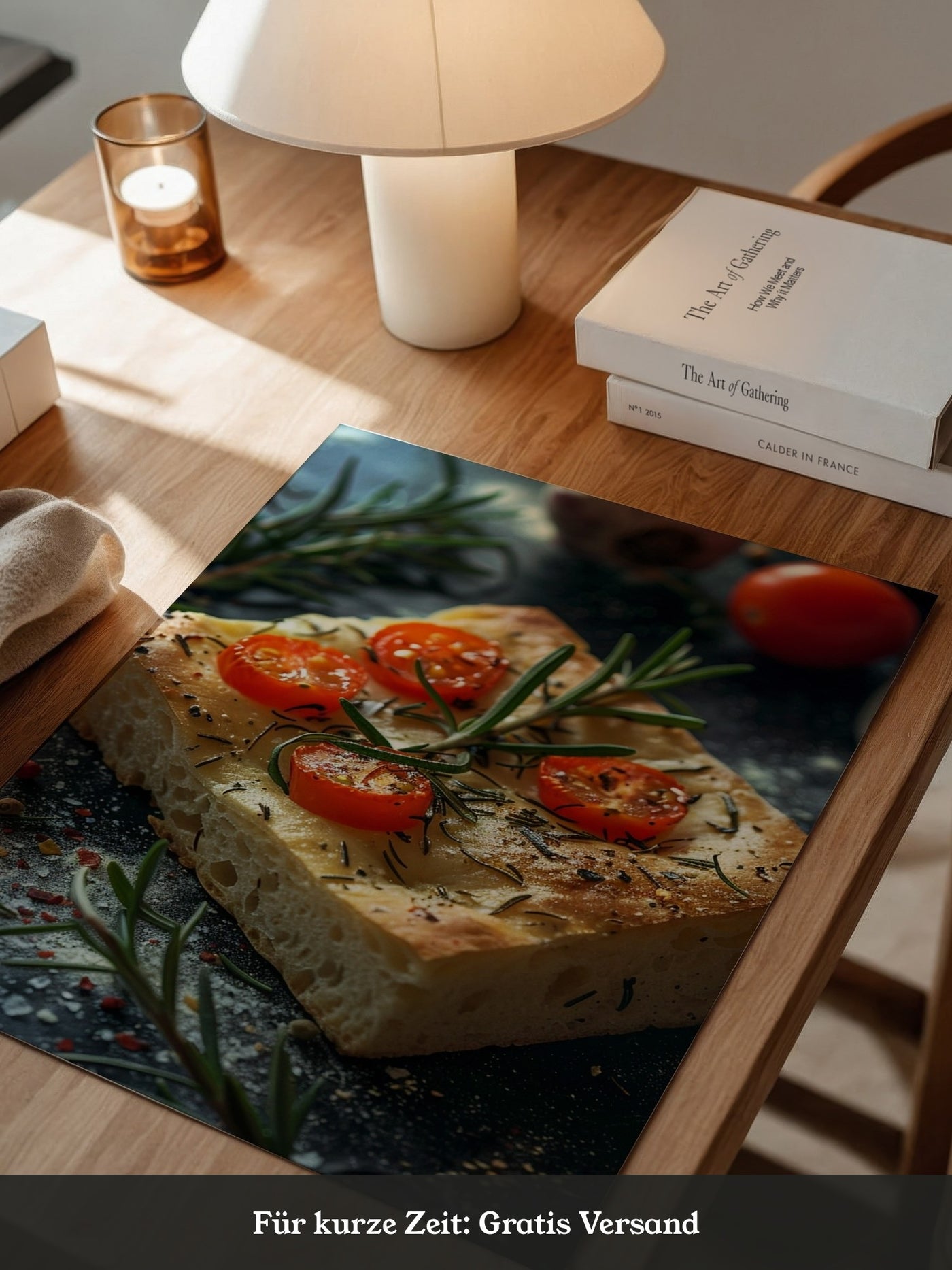 Focaccia Tomaten Rosmarin Rustikal