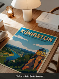 Königstein Festung Panoramablick
