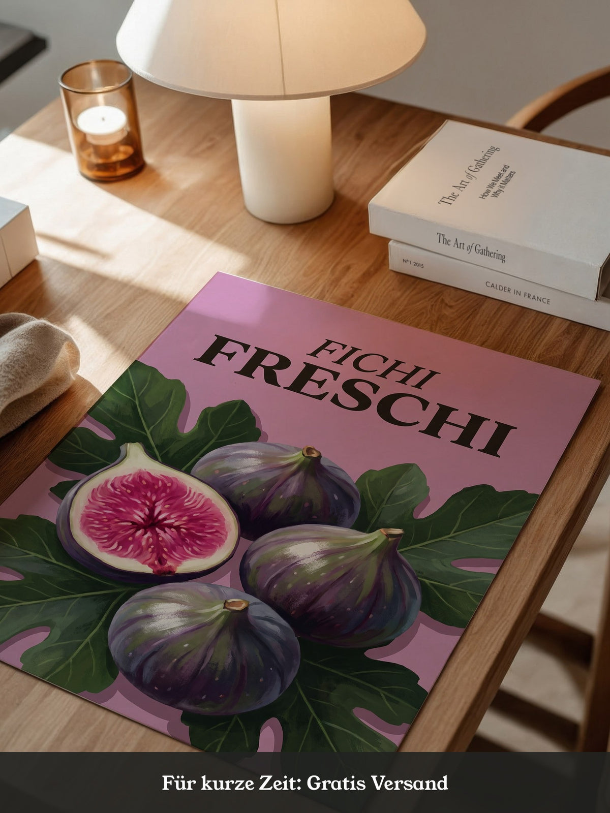 Frische Feigen auf Rosa