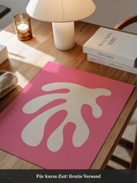 Abstrakte Form rosa und weiß
