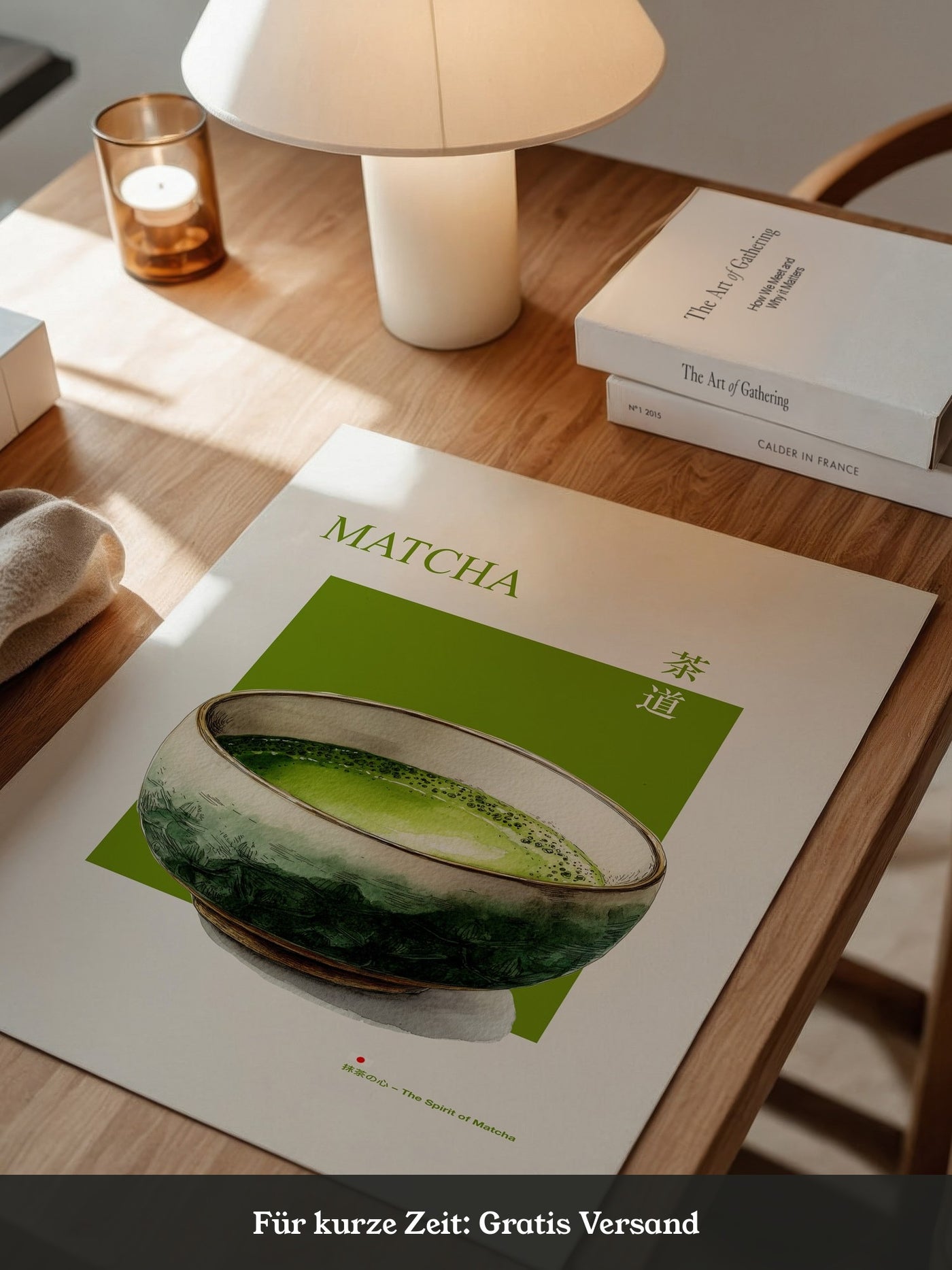 Matcha Tee Tasse Aquarellgrün