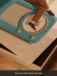 Vintage Radio Gitarrenspieler