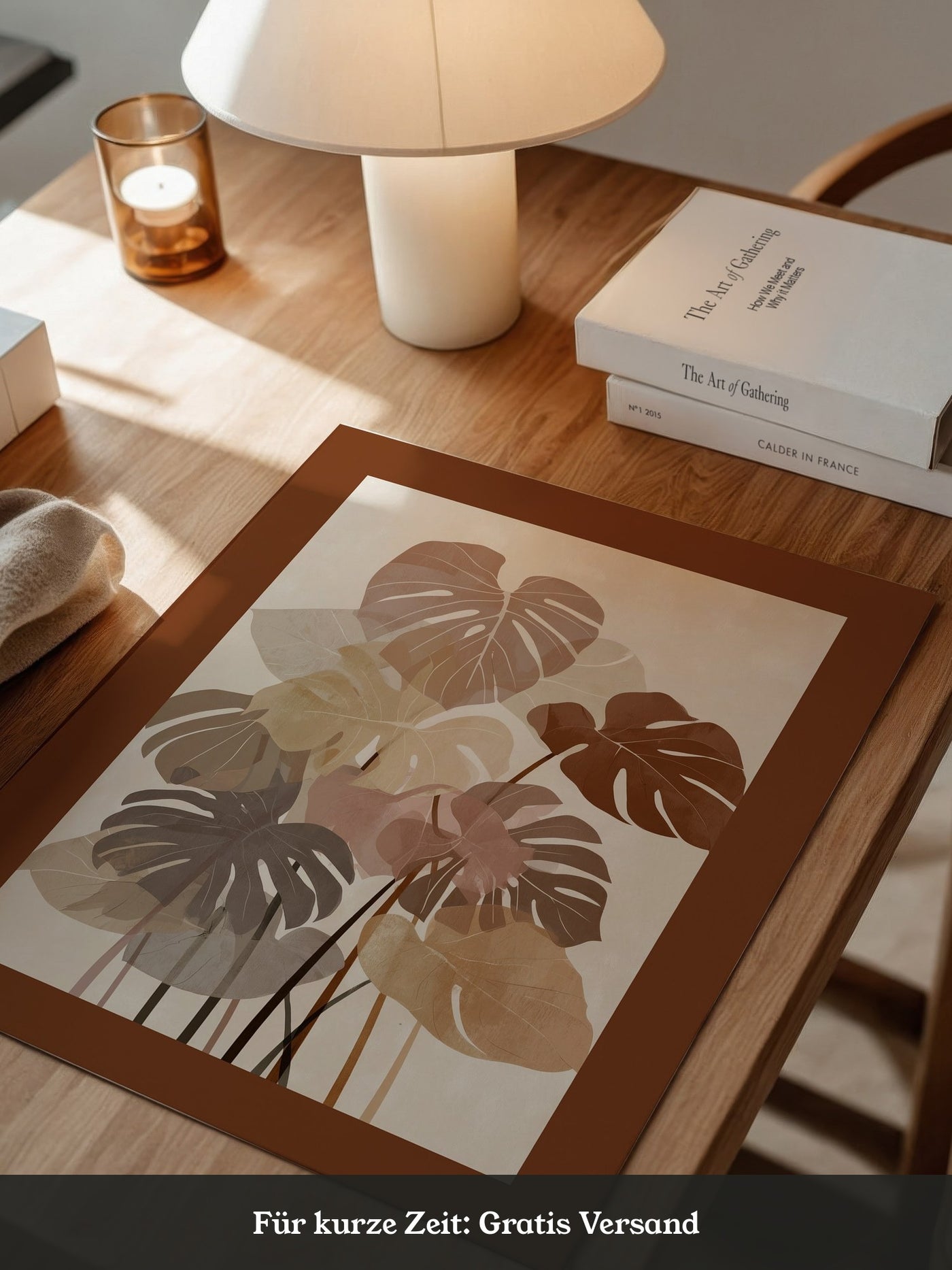 Monstera Blätter Erdtöne