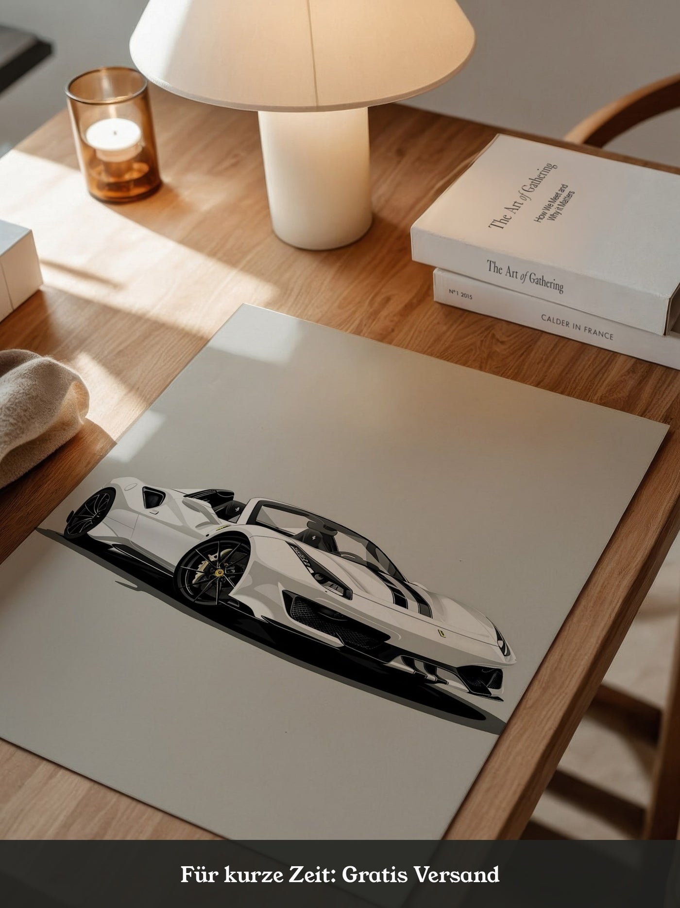 Weiße Kraft – Moderne Sportwagen-Illustration