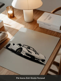 Weiße Kraft – Moderne Sportwagen-Illustration