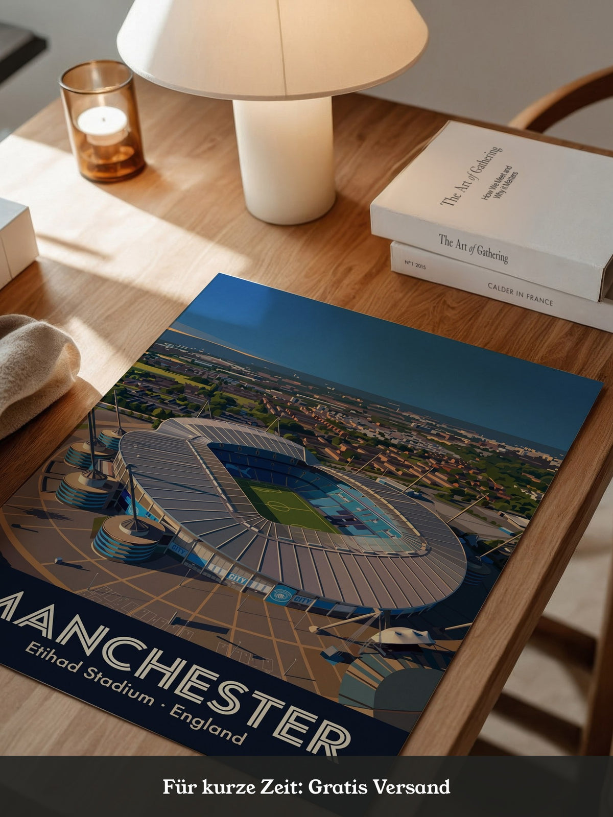 Etihad Stadion Manchester Illustration
