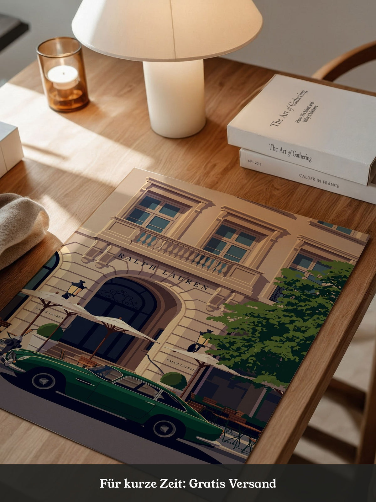 Retro Sportwagen Grün Illustration