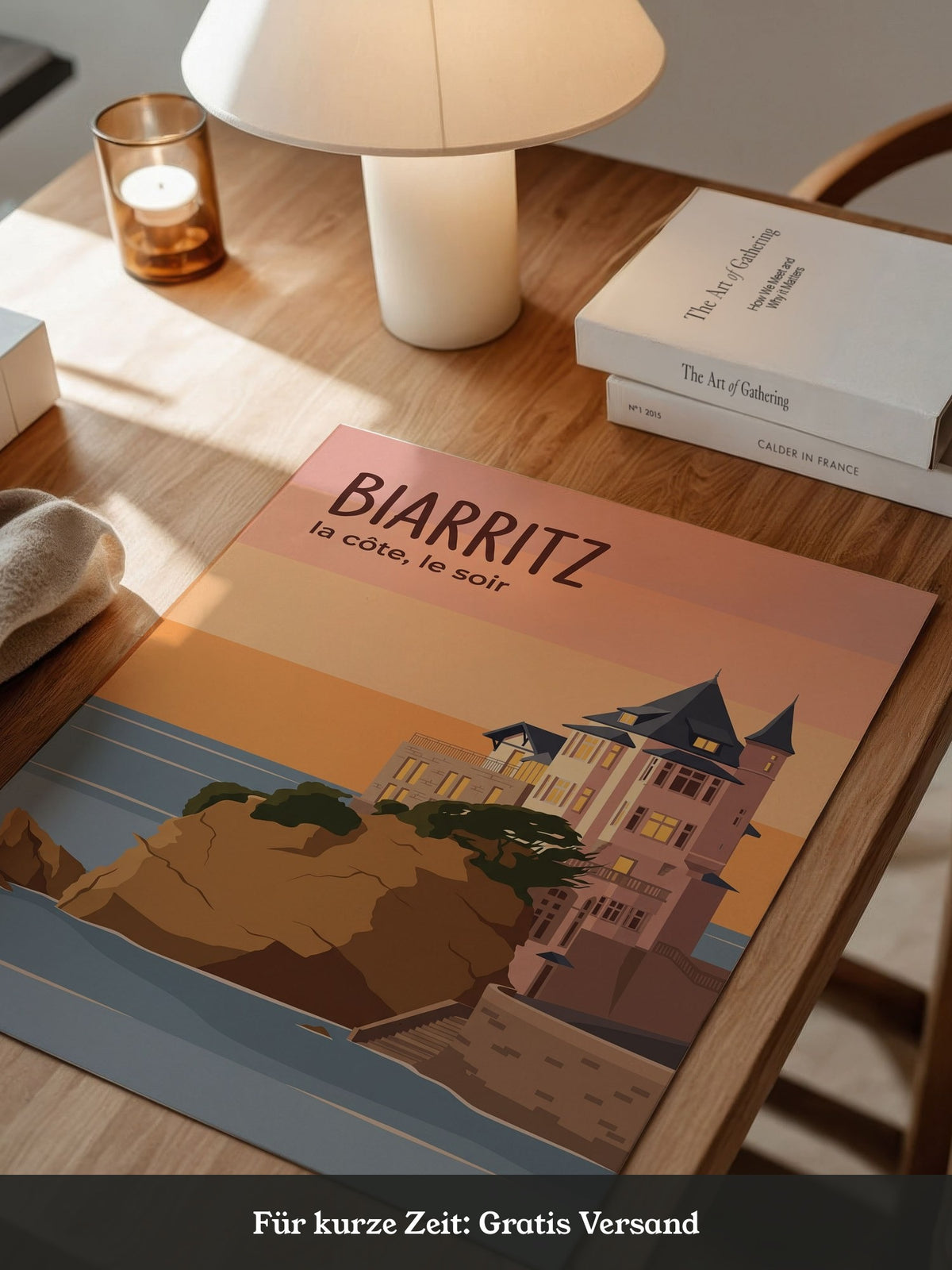 Biarritz Küstenlandschaft Sonnenuntergang