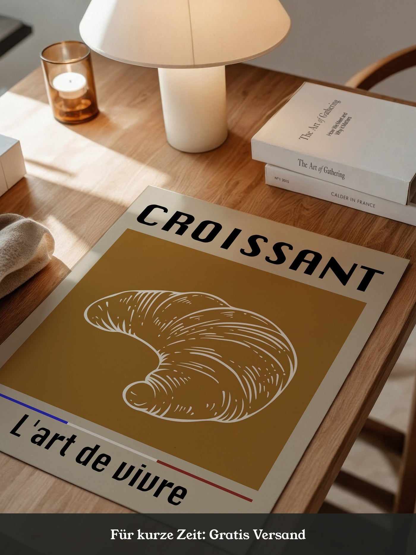 Croissant Vintage Hellbraun