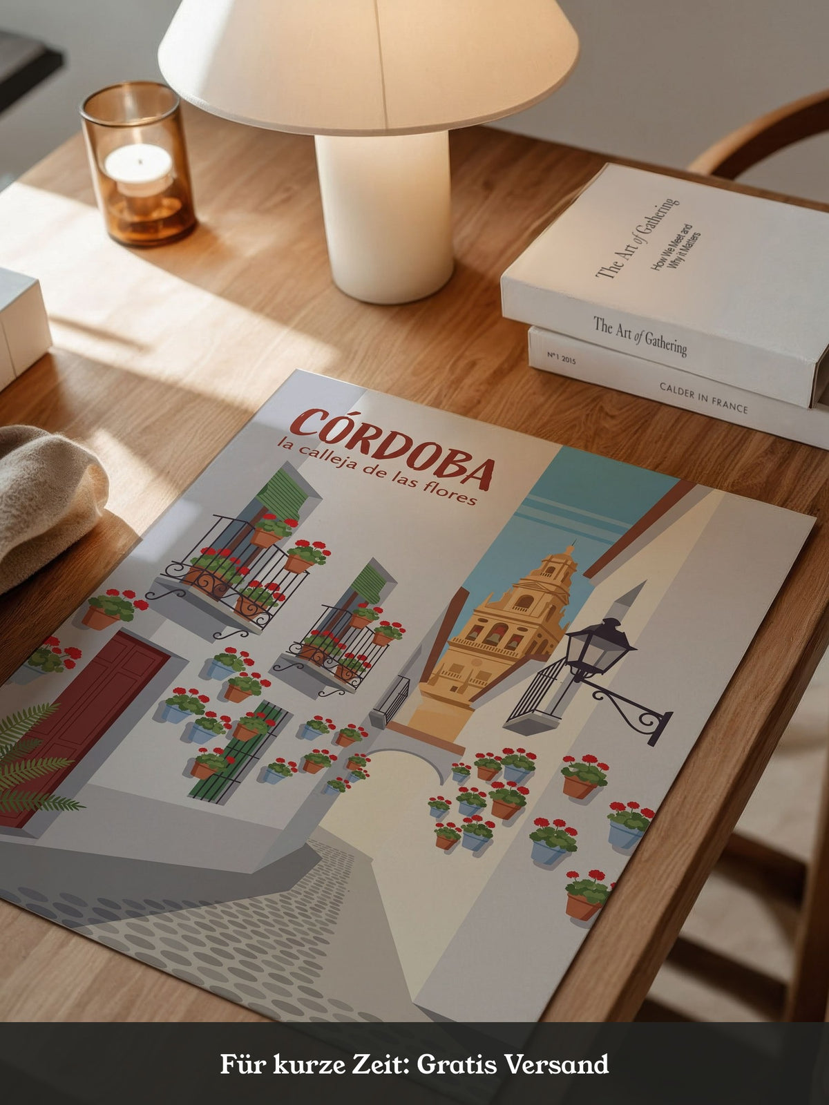 Córdoba Blumenstraße Illustration