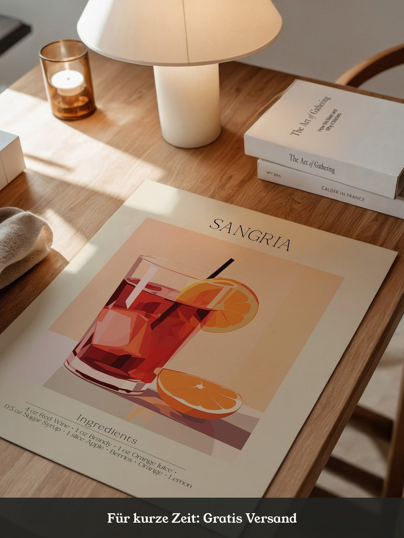 Sangria Glas pastellfarben
